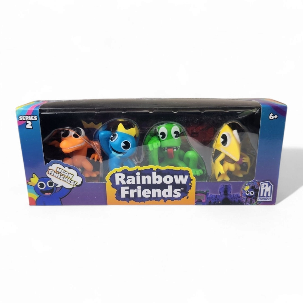 NIB Rainbow Friends Series 2 Neon Minifigurine 4 Pack Collectible Roblox